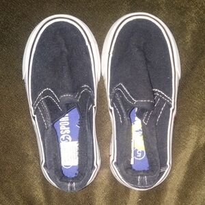 Kids Black Slip-On Shoes